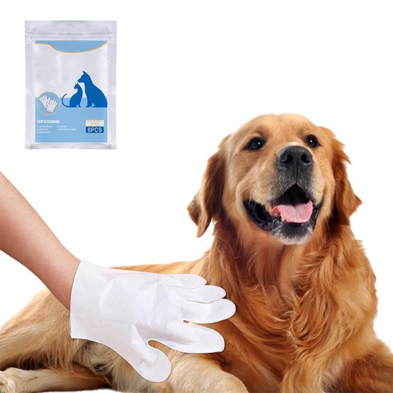 No Wash Gloves for Pet Bathing Grooming Just Lather-Wipe Dry Ideal Pets Wipes