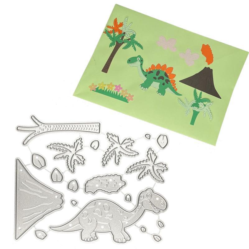 Jungle Dinosaur Cutting Dies Carbon Steel Embossing Die Cuts for DIY Card Making