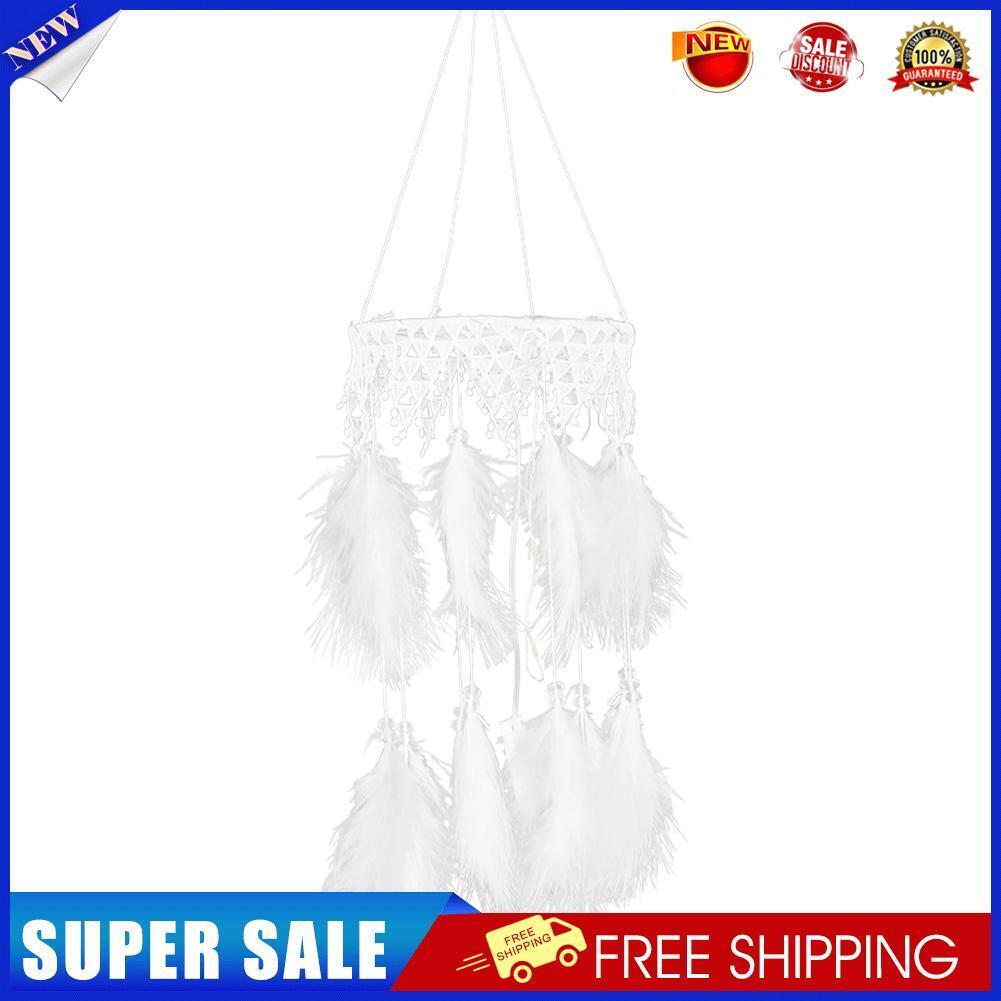 Feathers Stars Moon Dream Catcher LED Light String Hanging Pendant (White)