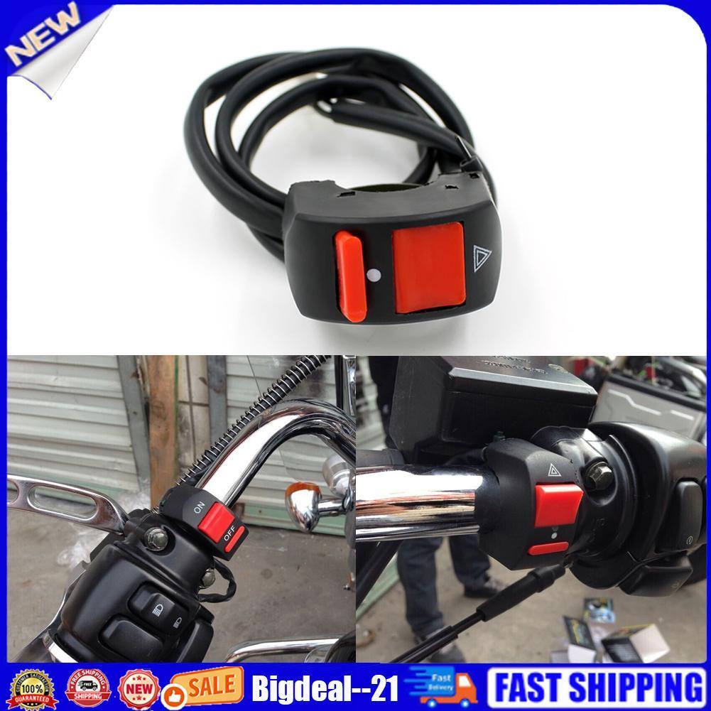 Universal Handlebar Motorcycle Accident Hazard Light Switch On/Off