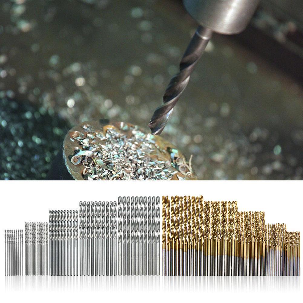 100pcs HSS Twist Drill Woodworking High Speed Steel Drill Bit Set Tools