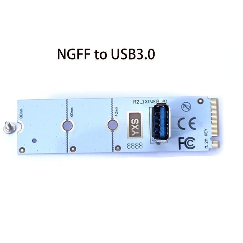 M.2 M-KEY to USB 3.0 Converter NGFF to USB3.0 Riser Extender Card 2242 2260 2280