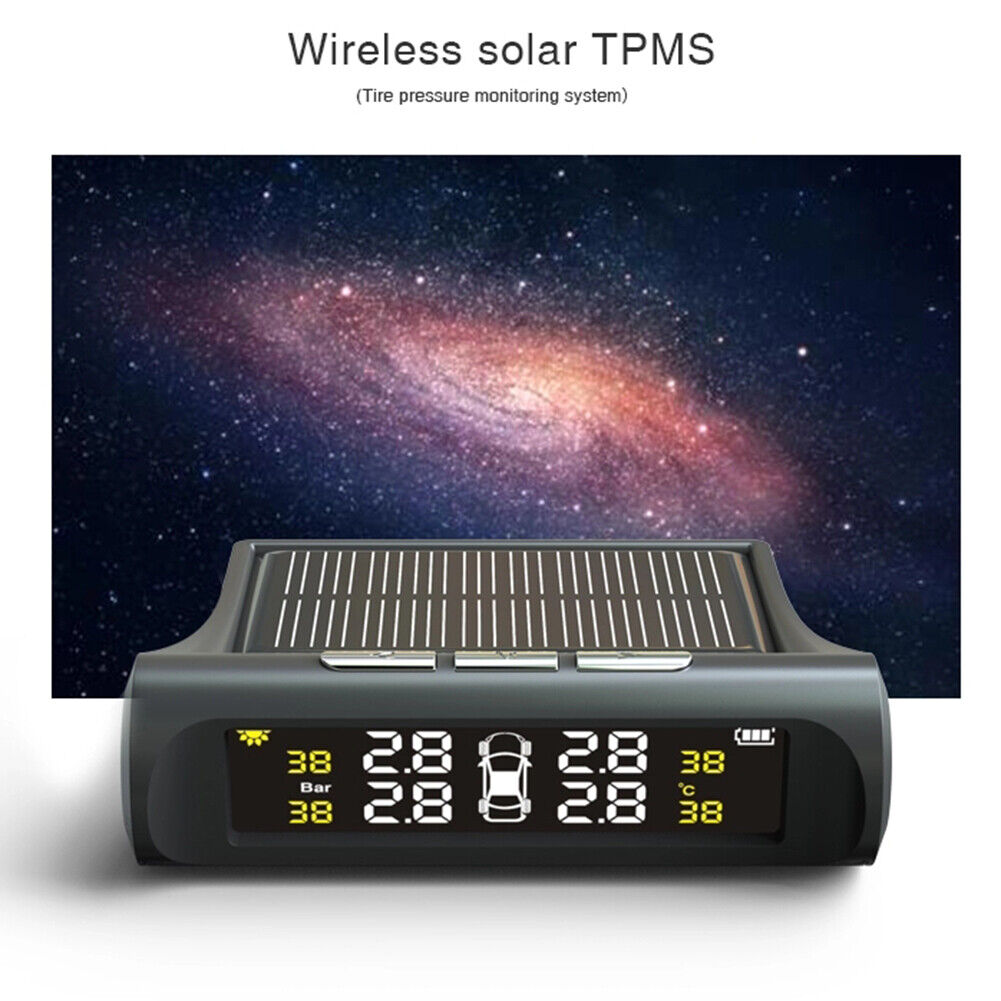 AN001 Solar Car TPMS Tire Pressure Monitoring System w/ 4 Internal Sensors