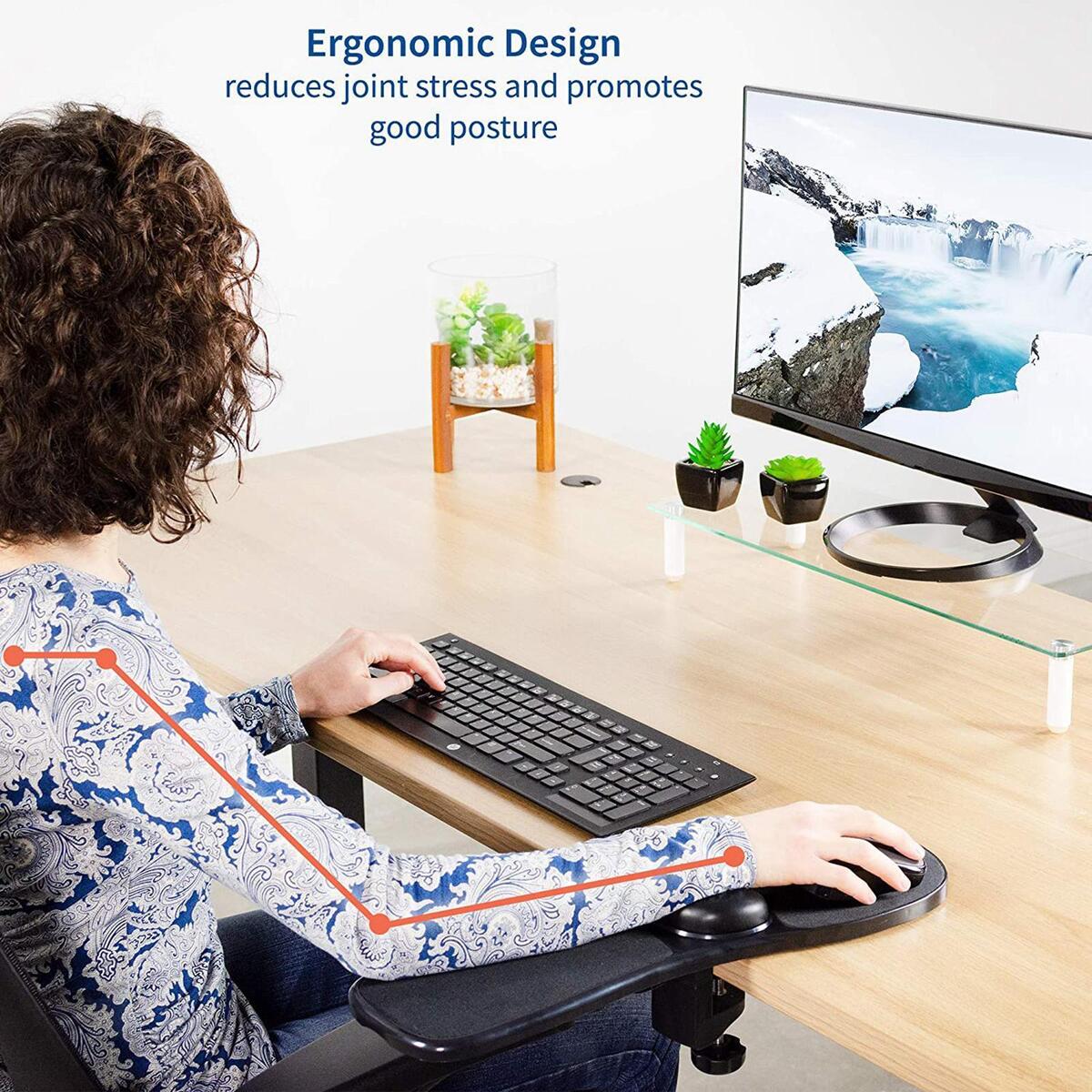Ergonomic Arm Adjustable Mouse Pad with Wrist Support Arm Wrist