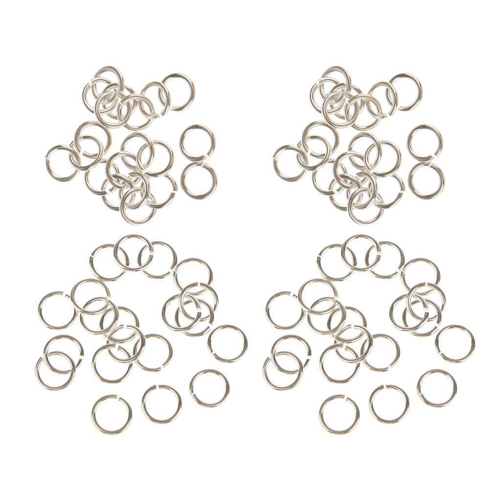 80  DIY Sterling  Jump Rings 6mm Split Rings Connector Loops