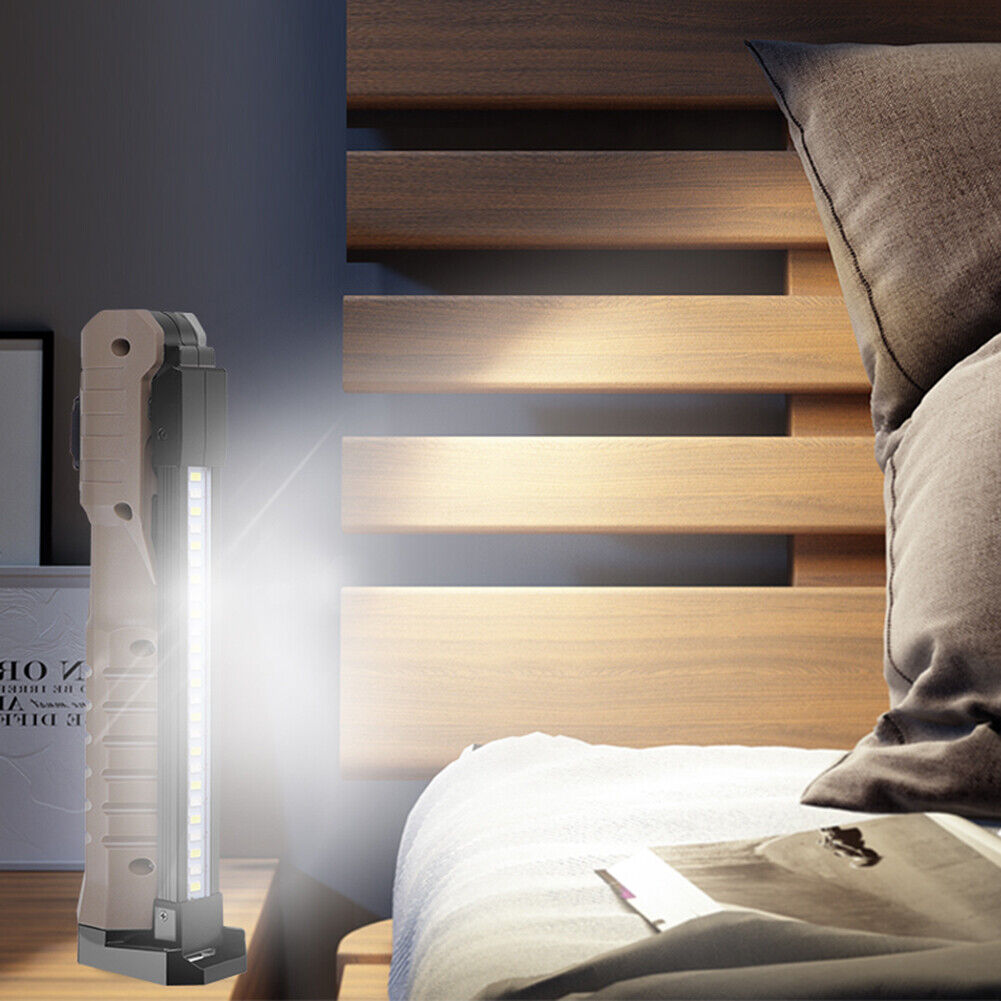 Portable LED Work Light Flashlight USB Magnet Handheld Folding Night Lamp