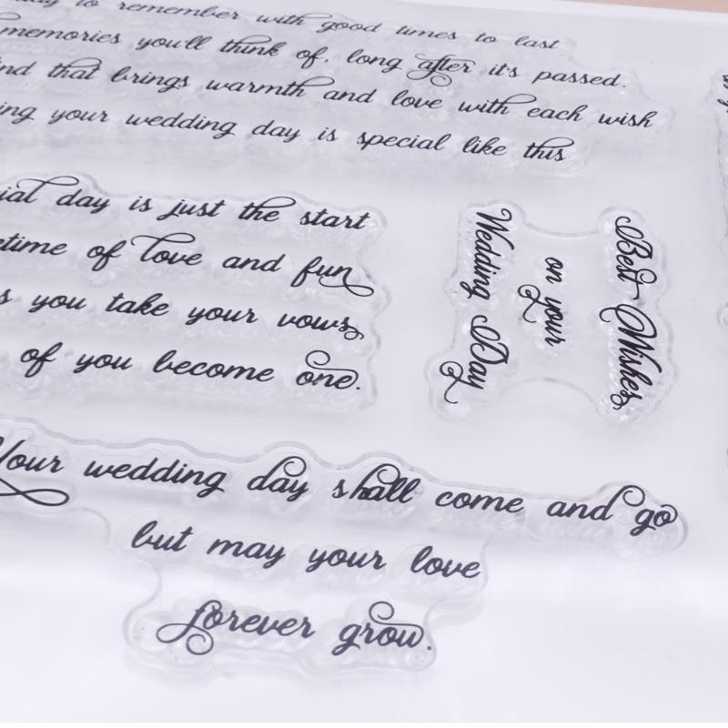 Wedding Blessing Silicone Clear Seal Stamp DIY Scrapbook Embossing Photo Album