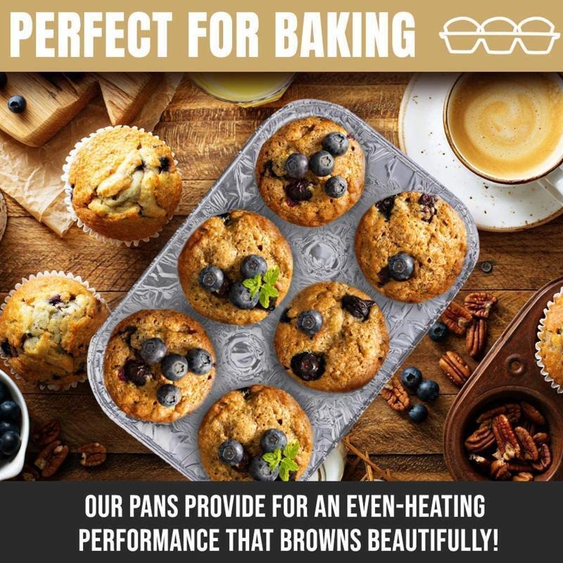 Pack of 30 Disposable Aluminum Tin Foil Baking Pans Bakewares Cookwares