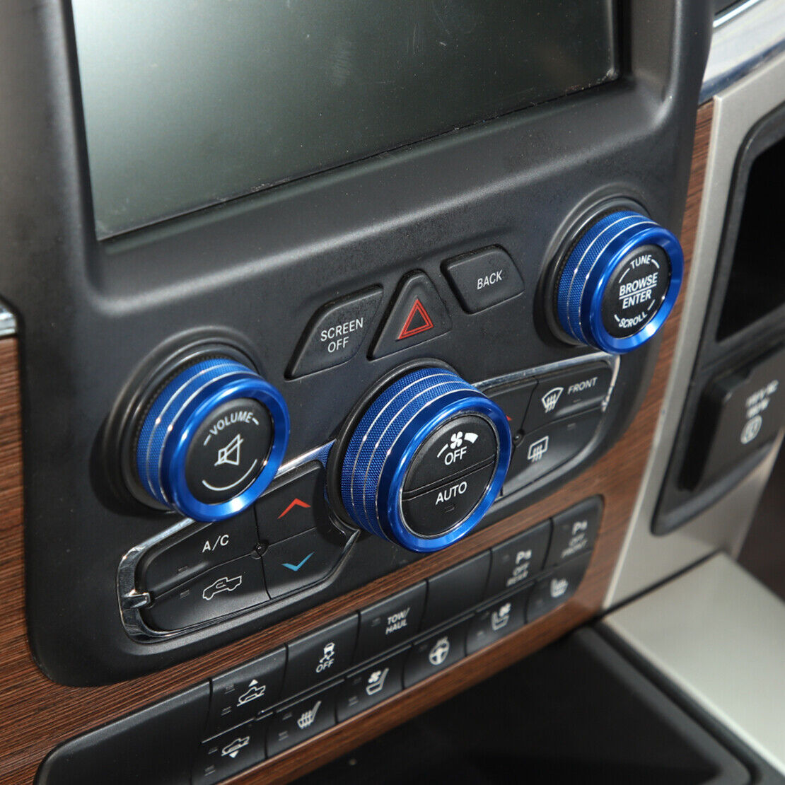 Headlight AC Console Switch Knob Trim Ring fit for Dodge RAM 1500 fr 2013-2017