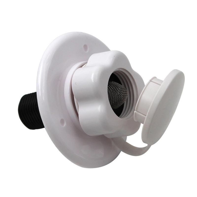 RVs Gravity Water Inlet Round Fill Dish Hatch Tank Filling Port with Check Valve