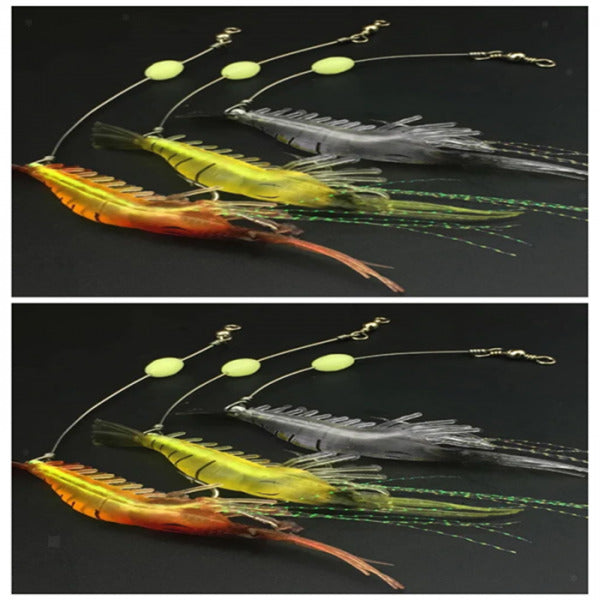 6x Fishing  for Bass, Trout,  Fish,  Multi Jointed Fish