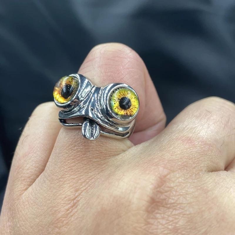 Frog Rings Personalized Open Adjustable Couples Rings Cute Animal Wedding Bands