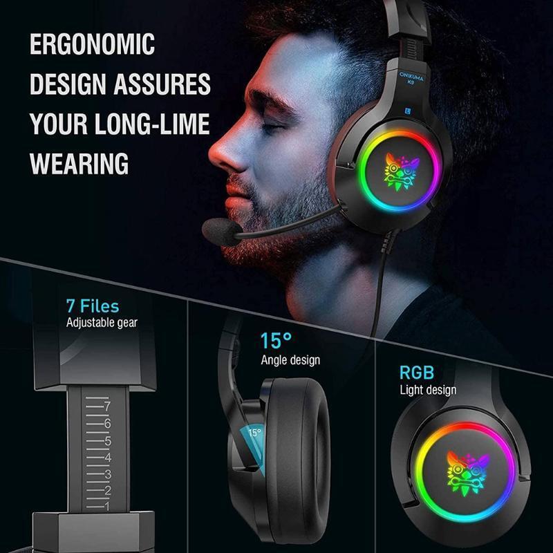 Gaming Headsets Memory Foam Ear Pads Surround Sound Stereo Games and Music