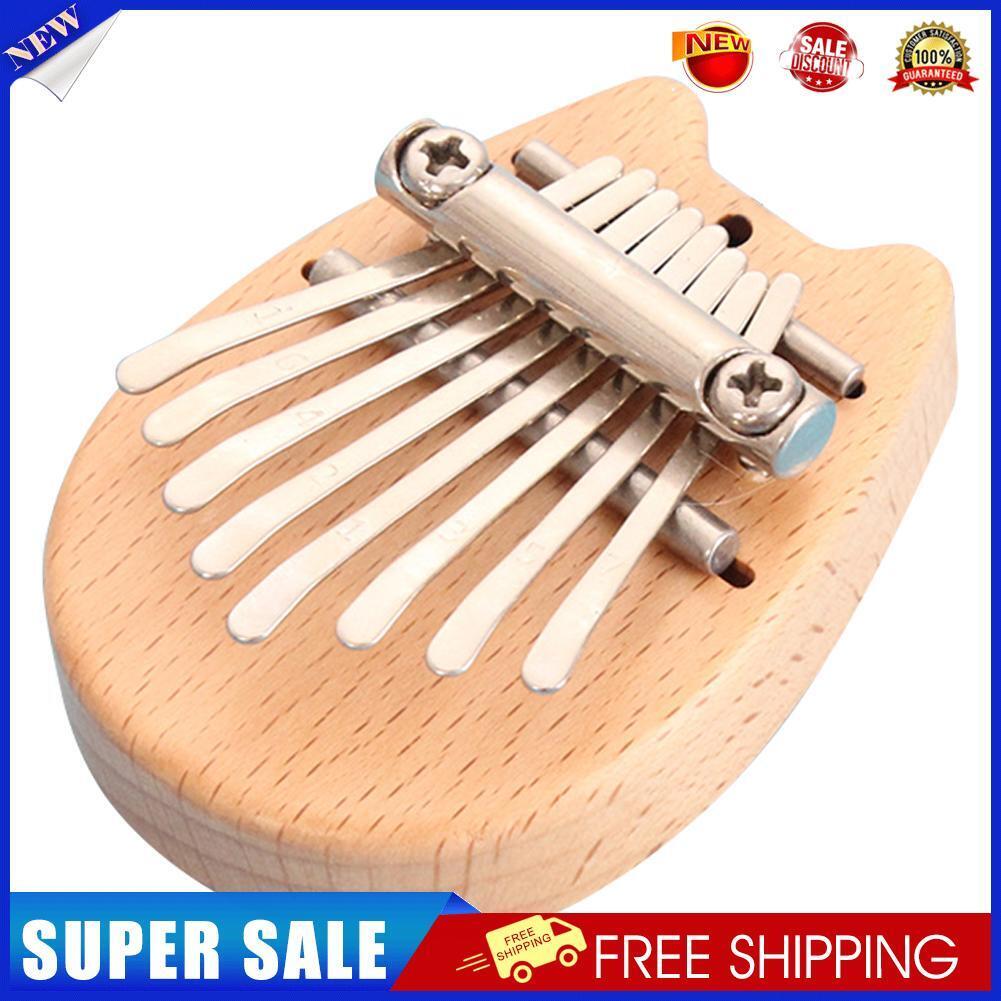 Mini 8 Keys Kalimba Mahogany Thumb Piano w/ Lanyard Percussion Instrument