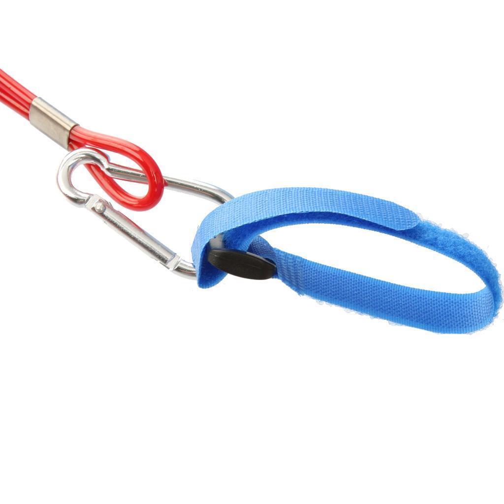 3Pcs Kayak Canoe Boat Elastic Plastic Fishing Rod / Paddle Leash