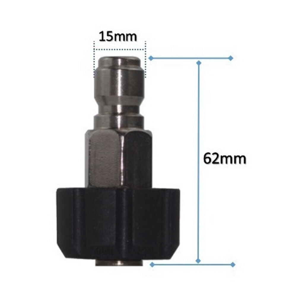 3/8 Quick Connect Male to M22 14 15 Female Adapter for Pressure Washer