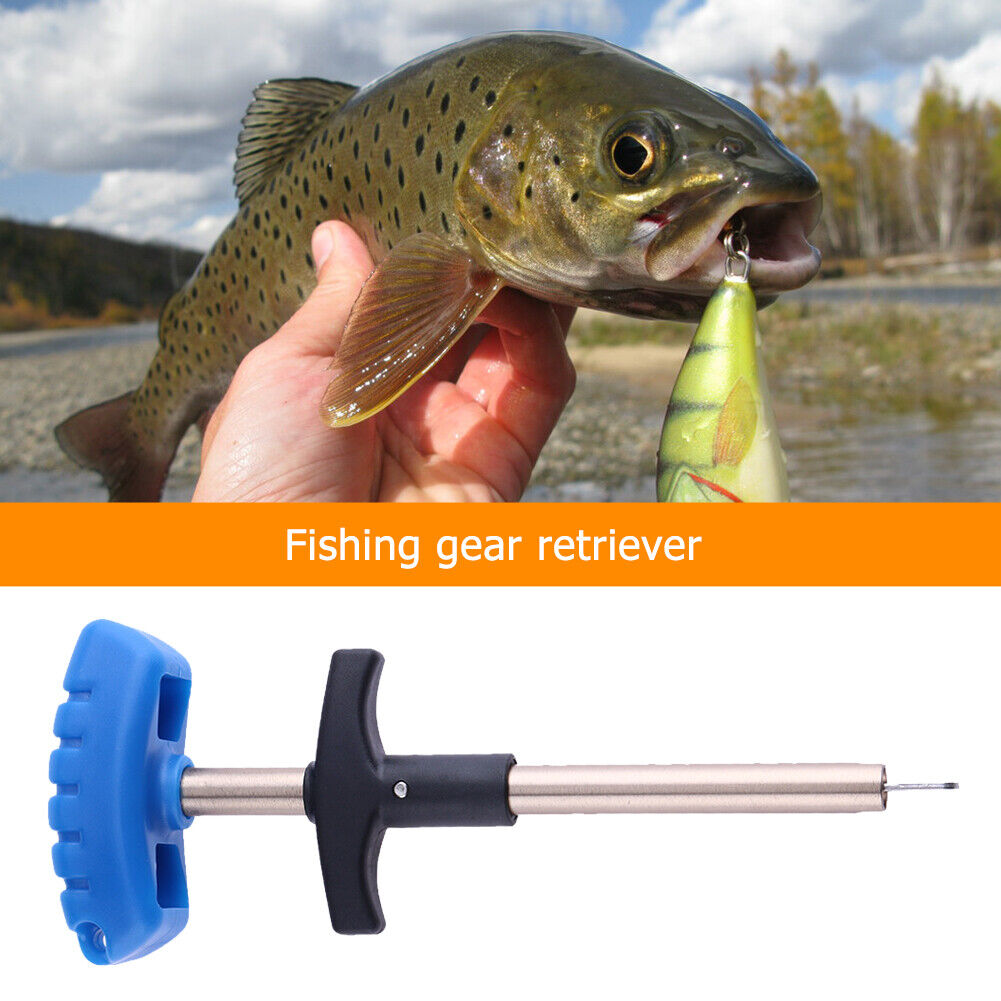 Small Size Fishing Lure Remover Fish Aluminum Tube Hook Detacher (Blue) -29
