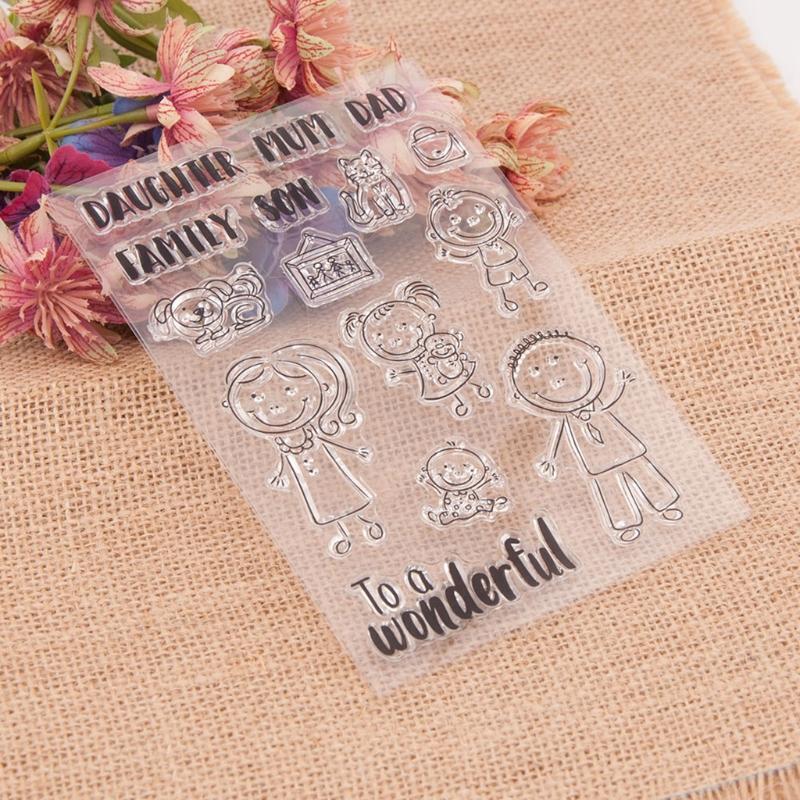 Boy Girl Silicone Clear Seal Stamp DIY Scrapbooking Embossing Photo Album Decor