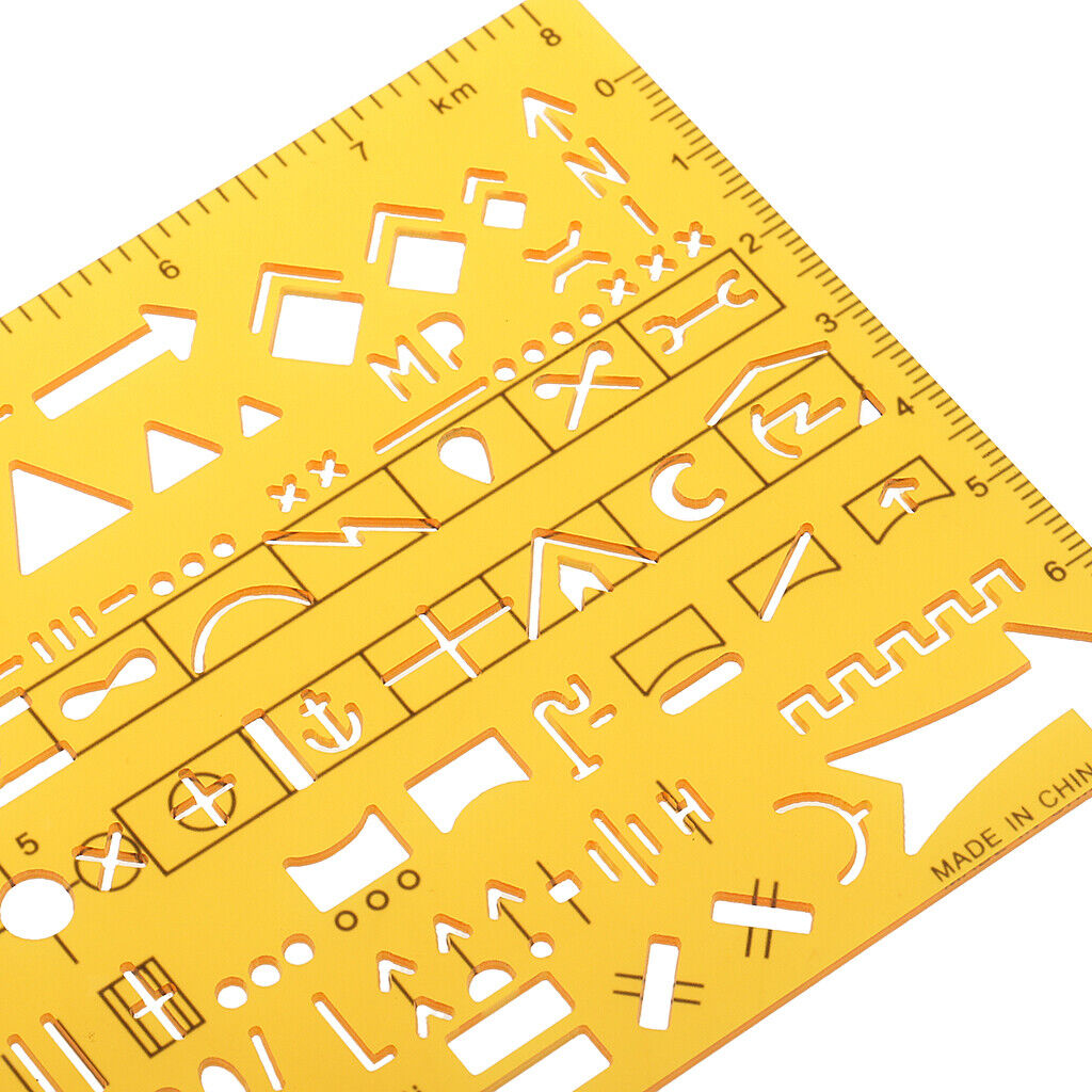 1pc   Army  Map Marking Symbol Drawing Draft Template Stencil
