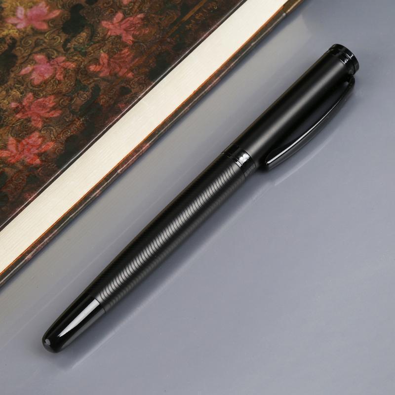 Hero 737 Black Fountain Pen 0.5mm Metal Business School Office Stationary Gift