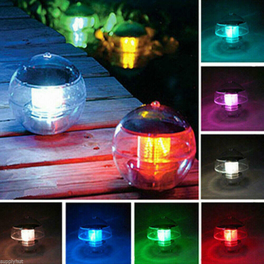 LED Solar Water Drift Lights Colorful Waterproof Pond Floating Decor Light