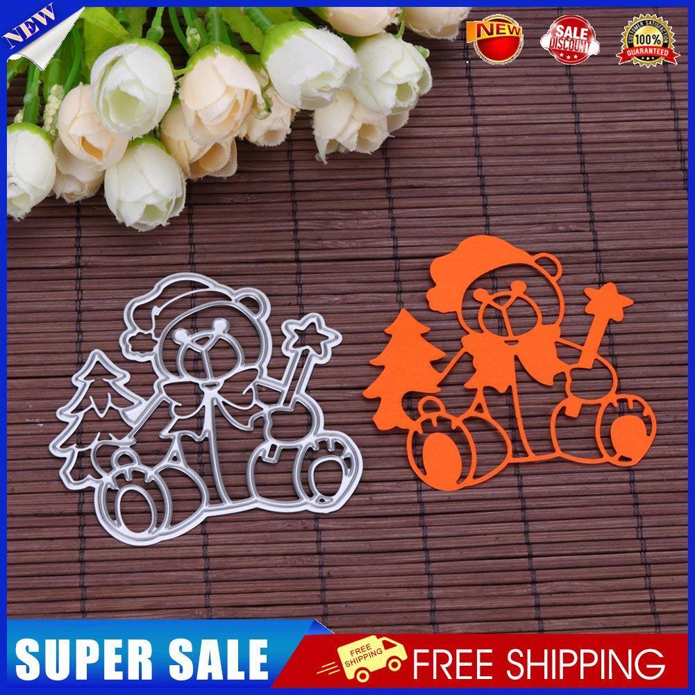 Gift Bear Cutting Dies Stencils Scrapbook Embossing DIY Craft Album Card-17