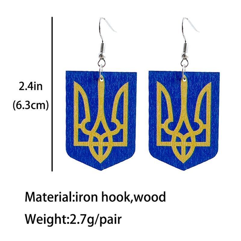 Ukrainian Flag Pendant Earrings Jewelry for Daily Wear Wedding Birthday Party