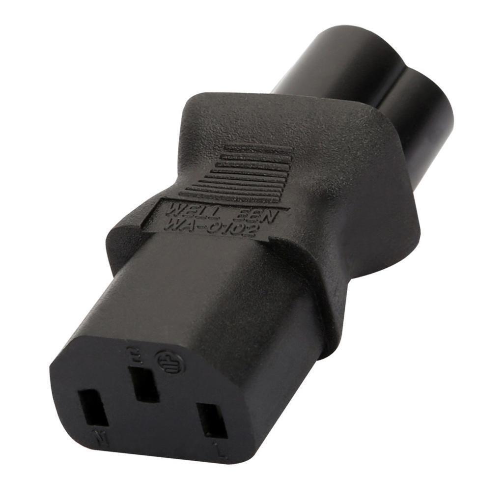 New IEC 320 C13 to C6 Adapter Hot C6 to C13 Power Supply Spring Travel