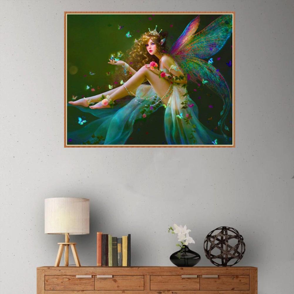 Fairy DIY Round Diamond Painting Embroidery Needlework Cross Stitch Craft