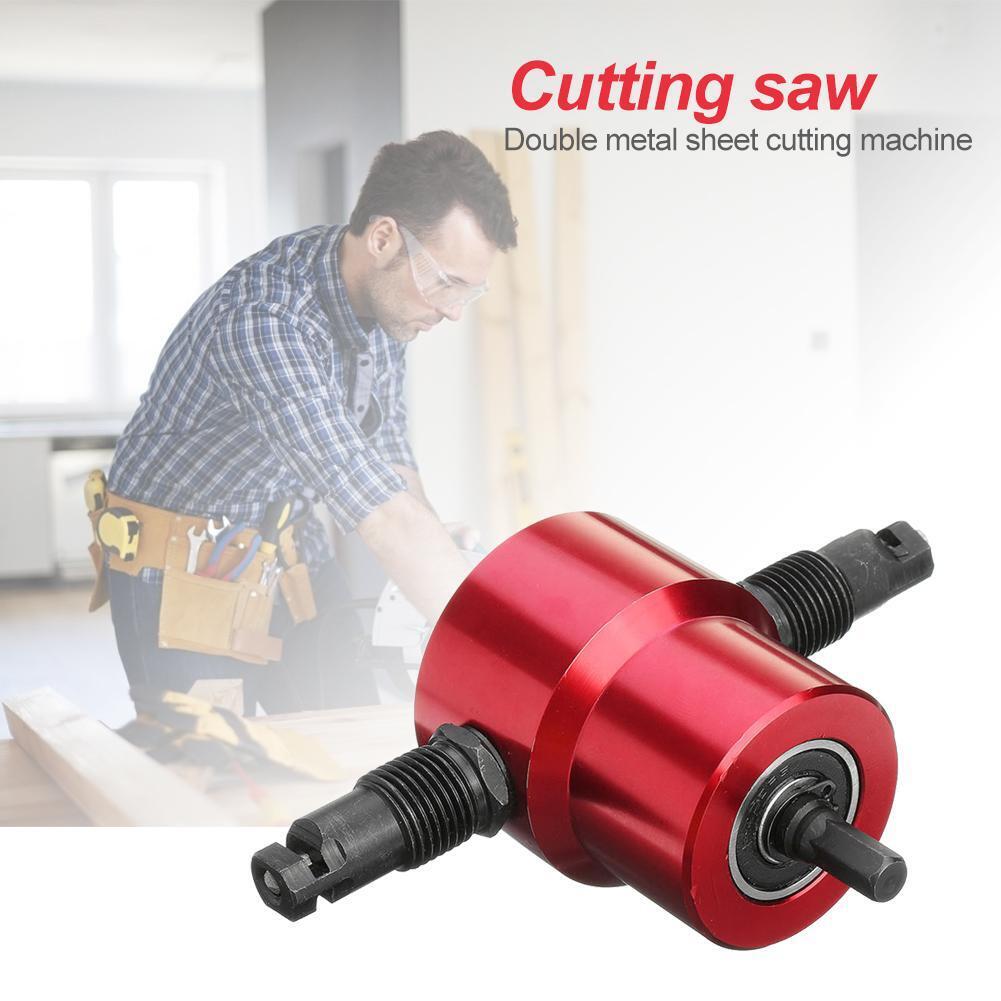 Metal Nibbler Metal Iron Sheet Cutter Drill Attachment Hand Tools w/Wrench