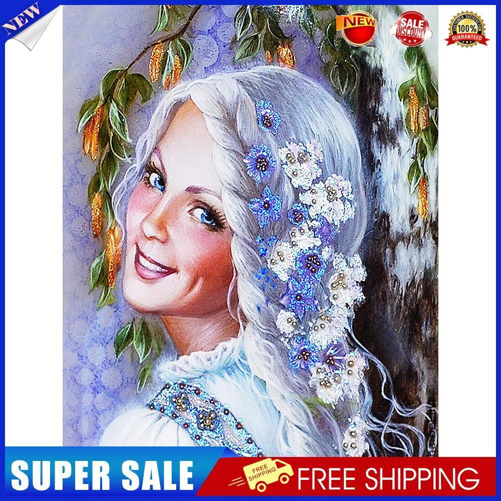 Smile Girl Part Drill Diamond Painting Home Decor DIY Mosaic Kit Picture