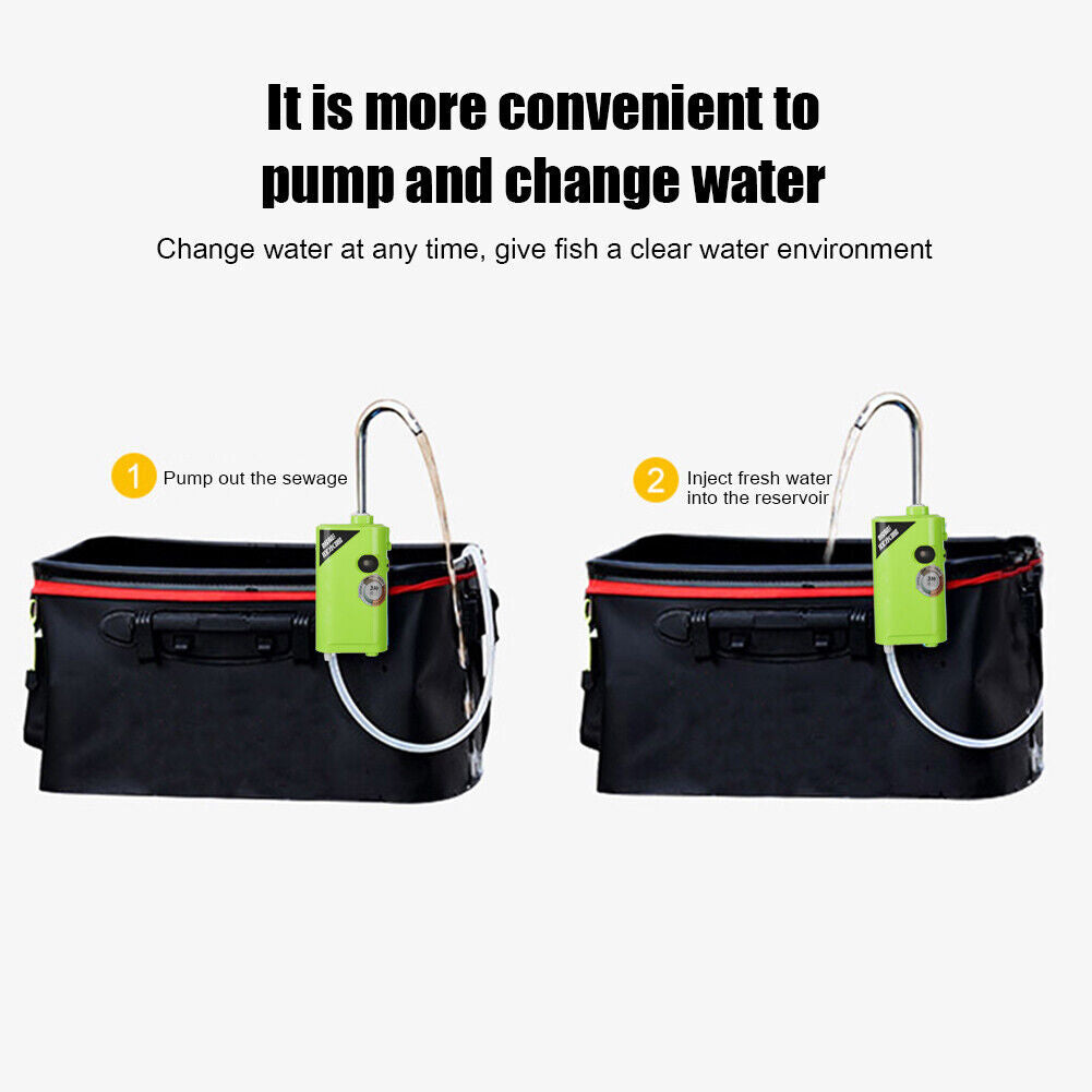 3 in 1 Fishing Oxygenation Air Pump Portable Charging Sensing Pump (Green)