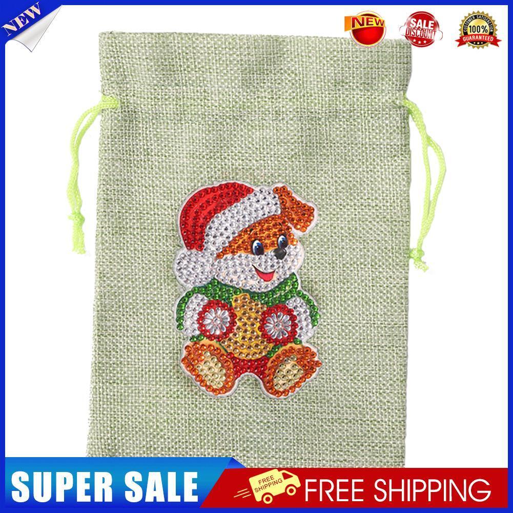 Christmas DIY Diamond Painting Shopping Tote Mosaic Drill Candy Bag (Bear)