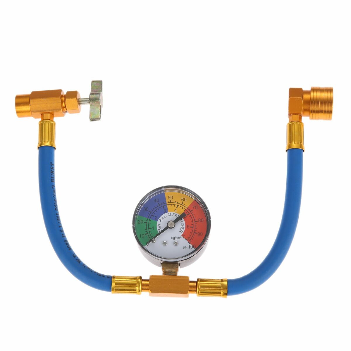R-134a U-Charge Hose and Gauge for Self-Sealing Valve Cans refrigerant 1/2" ACME