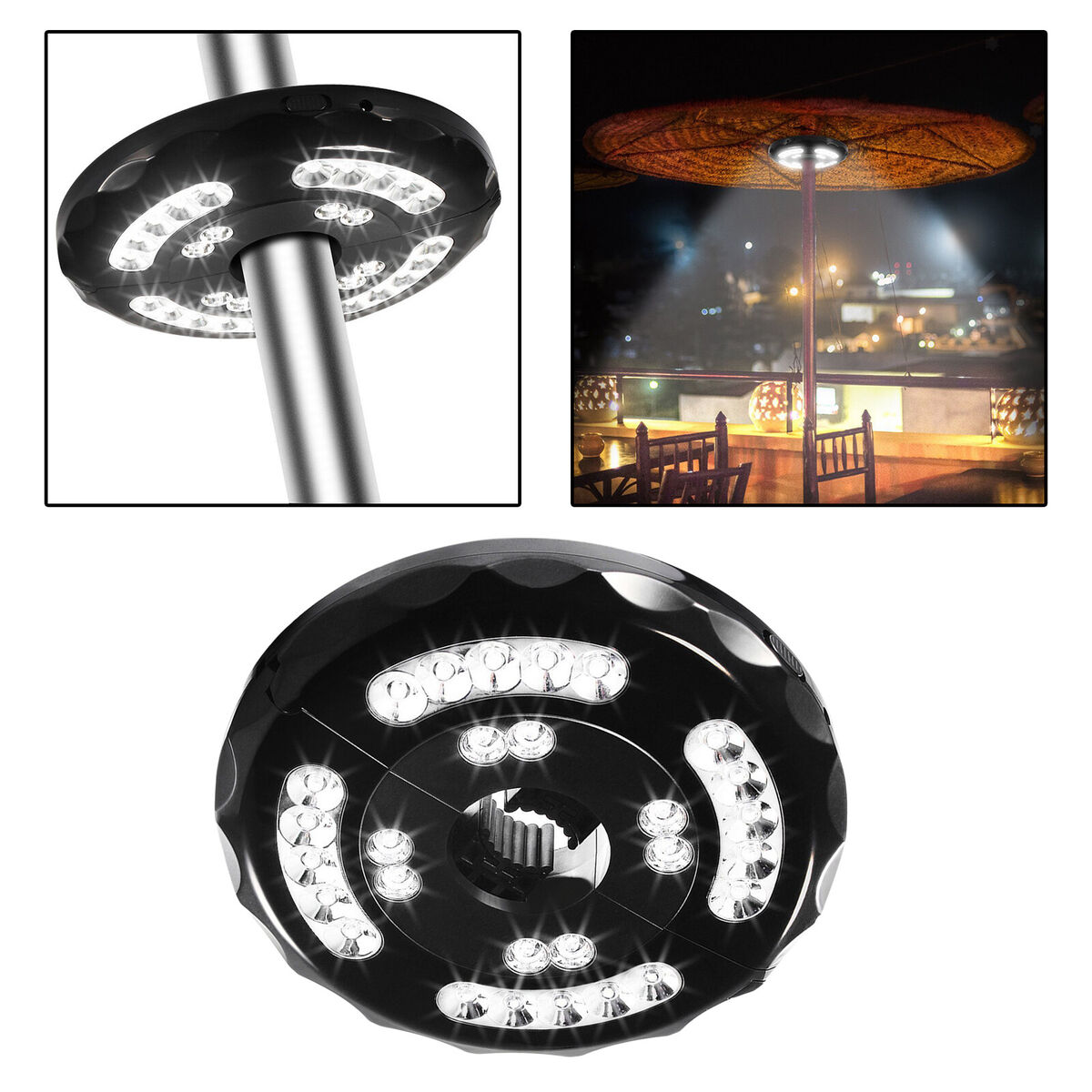 Patio Umbrella Lights,Outdoor Patio Lights 3 Lighting Modes 28 LED