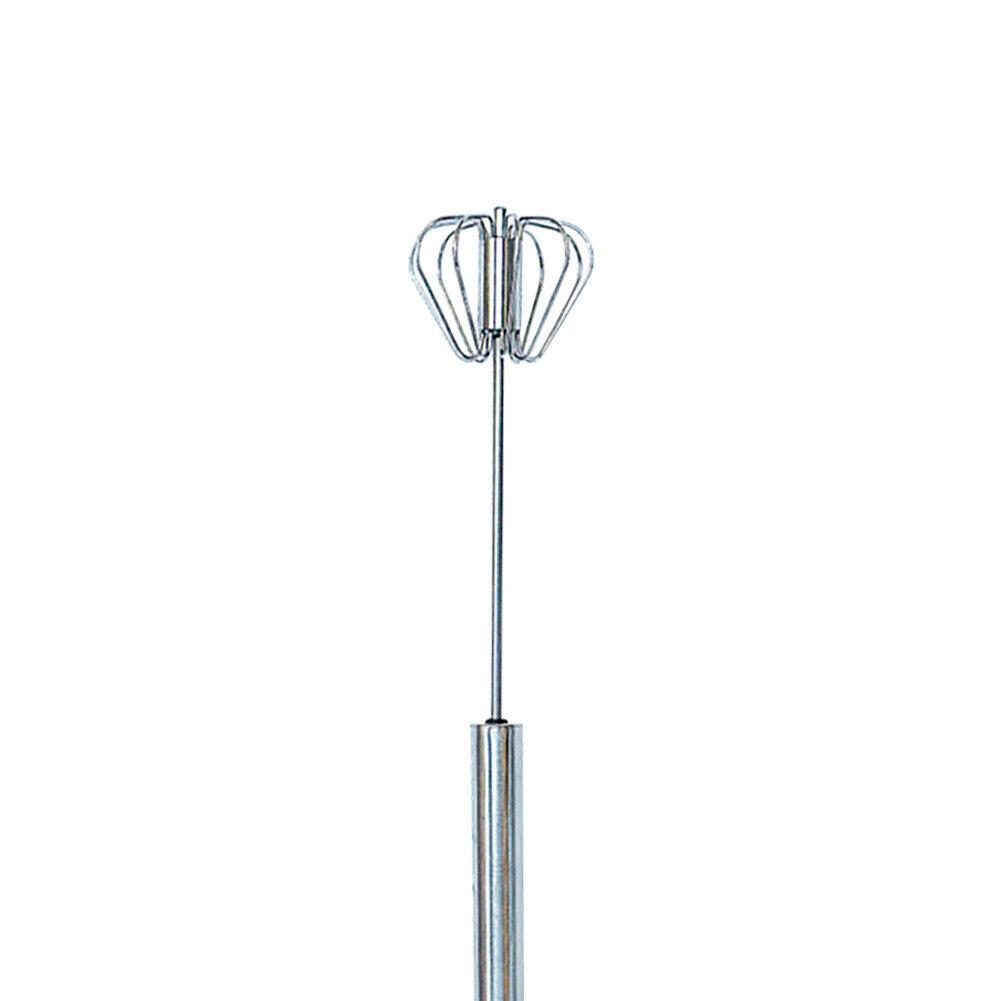 Handheld Egg Stirrer Semi-Automatic Stainless Steel Baking Mixer (A 10in)