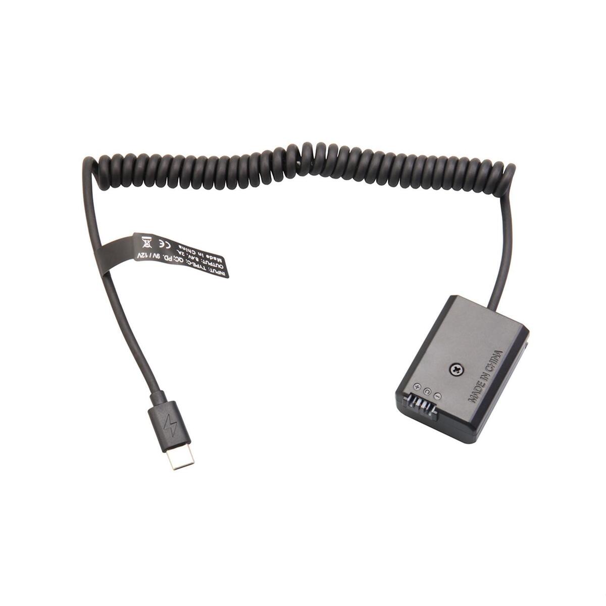 Np Dummy Battery Decoded Adapter, with Type  Cable Replacement for