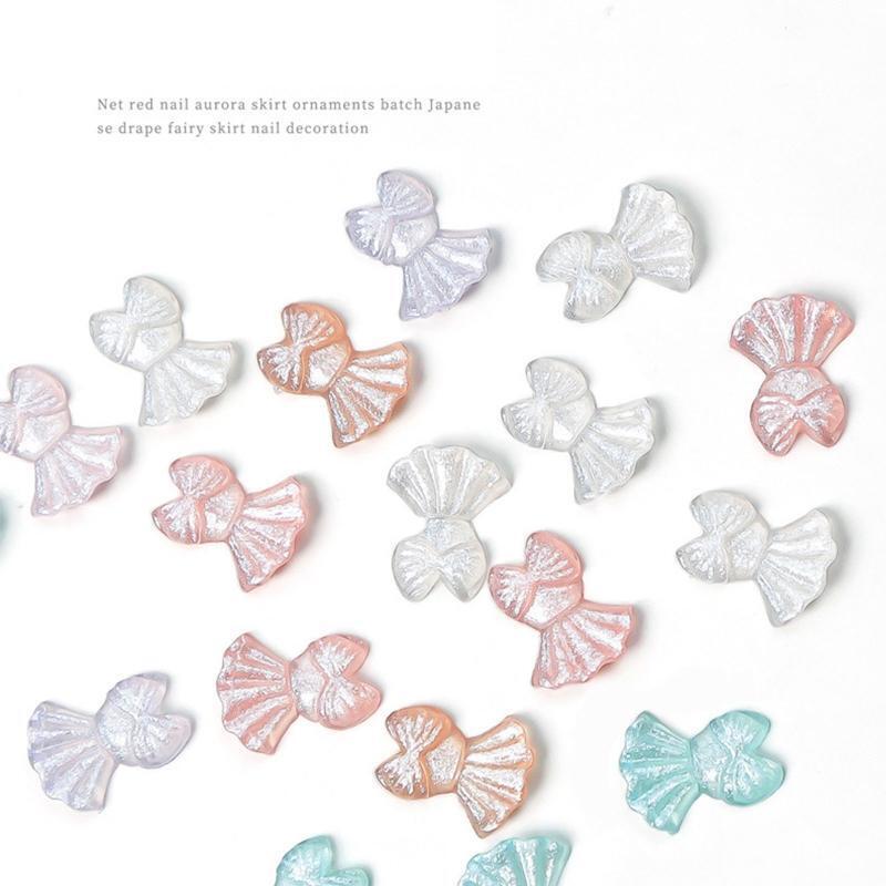 Bows Nail Charm Bowknot Dress Nail Decoration Nail Glitter Nail Art Charms