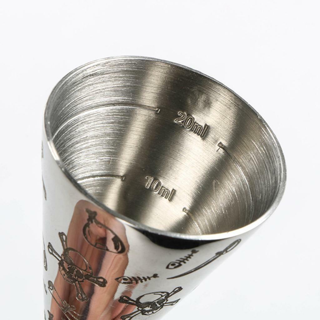 Cocktail Jigger Tool Liquor Mixer Measure Double Cup Stainless Steel 1oz/2oz