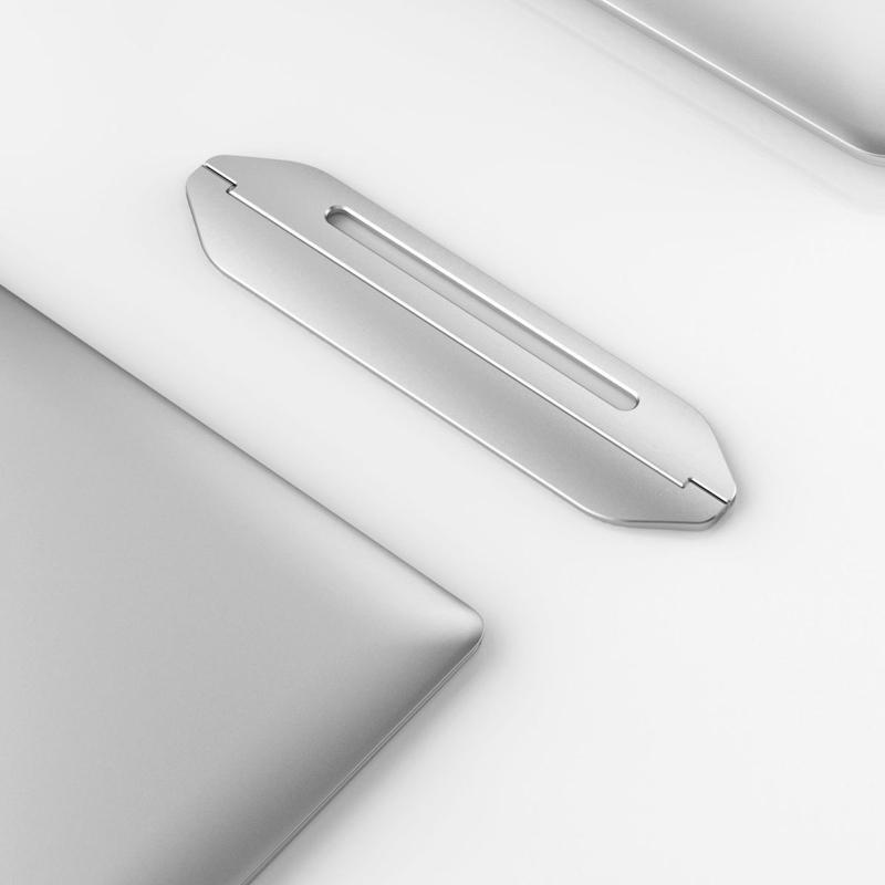 Foldable Cooling Premium Aluminum Notebook Stand Small Invisible Laptop Riser