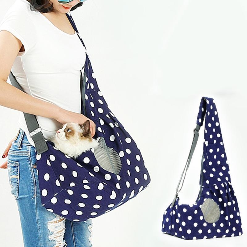 Adjustable Pets Sling Carrier Bag Outdoor Travel Dogs Cats Carrying Crossbody
