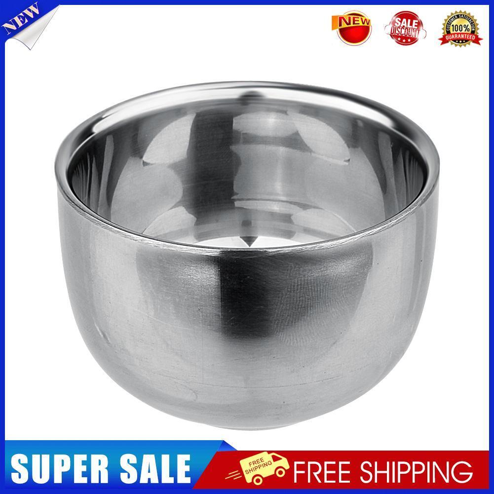 Double Layer Soap Cup Heat Insulation Smooth Shaving Mug Bowl (200ML)