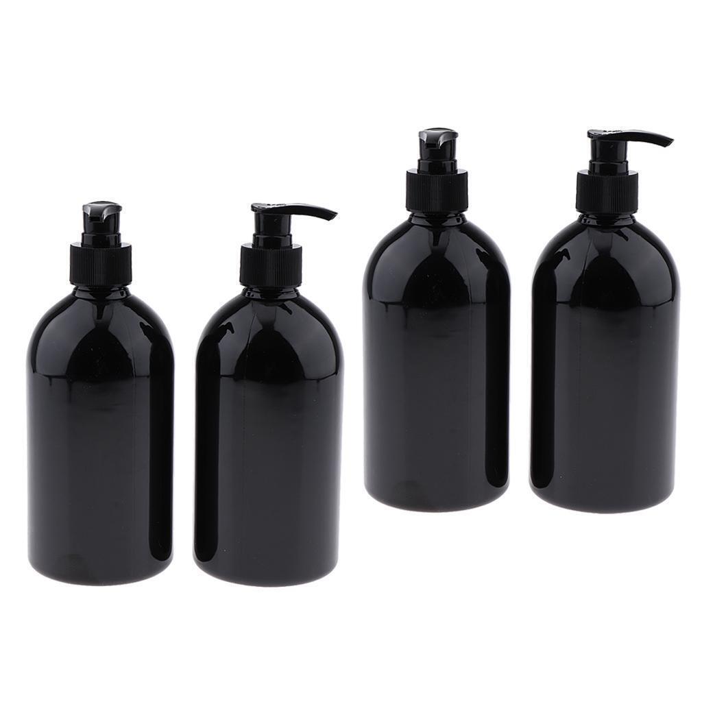 4Pcs Plastic Empty Leakproof Shampoo Pump Bottles Lotion Makeup Dispenser