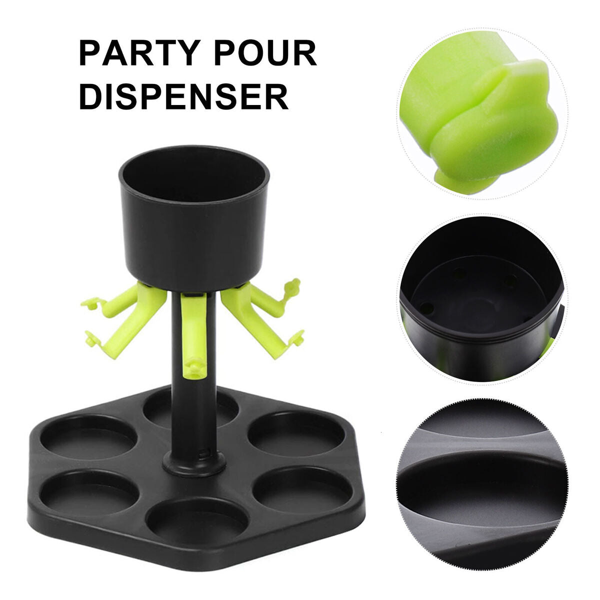 6 Shot Glass Dispenser Shot Buddy Dispenser Wine Liquid Pour Dispenser