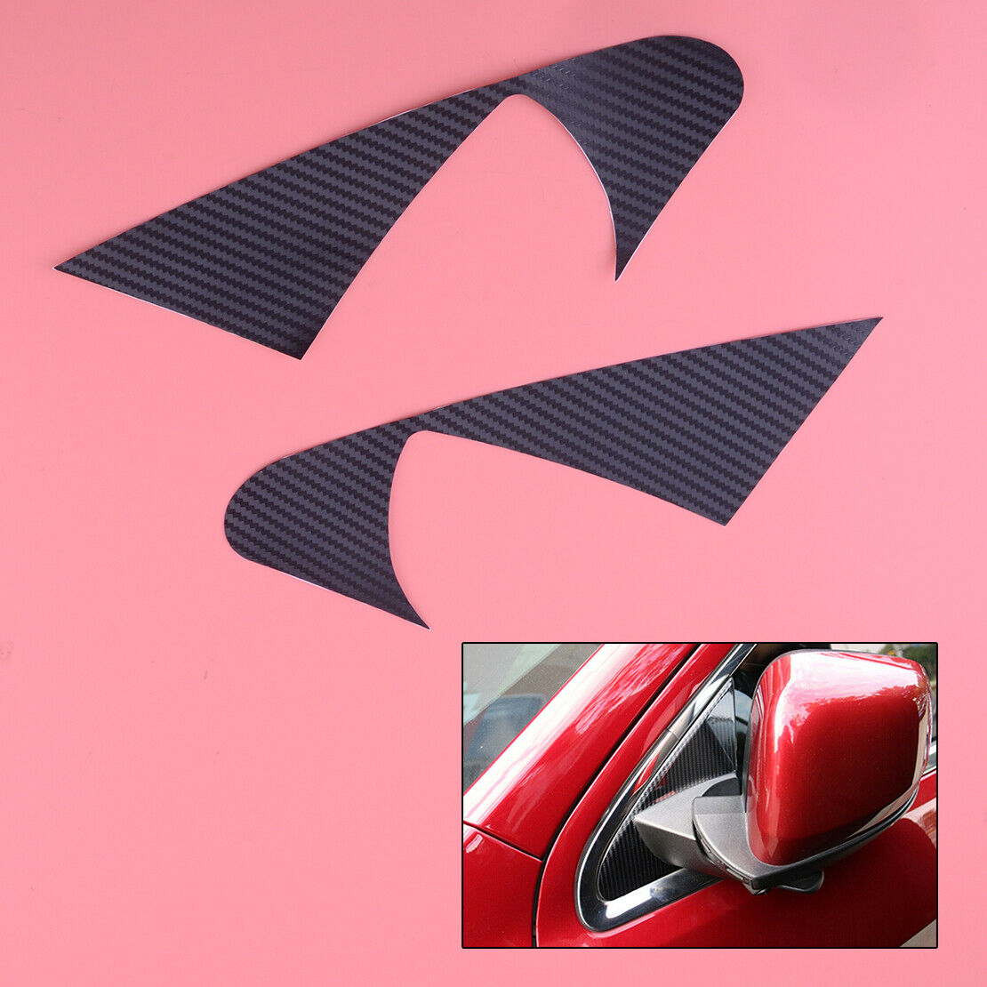 1Pair Mirror Base Triangle Cover Trim Fit For Jeep Grand Cherokee 2011-2021