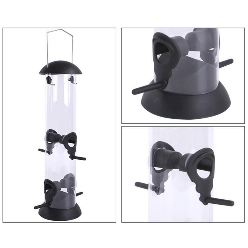 Wild Bird Seed Feeder Hanging Food Dispenser Container Outdoor Garden Decoration