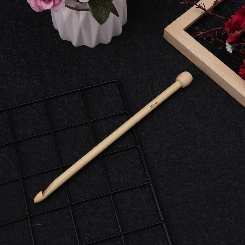 12Pcs 9.8in Bamboo Crochet Hook Set Knitwear DIY Tool Yarn Weave Craft Knitting