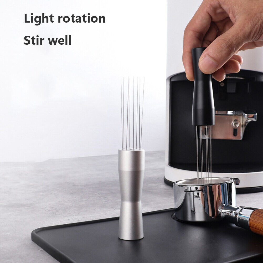 Needle Pin Coffee Powder Tamper Distributor Stirrer Leveler Tool (Black)