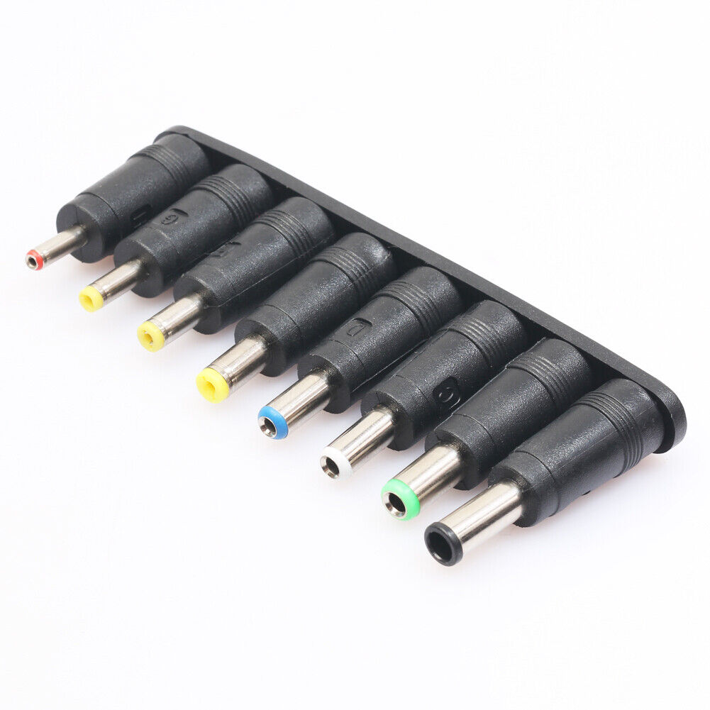 8pcs Angled Tips Universal Notebook Power Adapter Socket Plug Connector