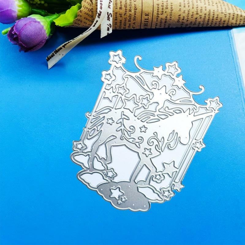Star Swing Horse Frame Metal Cutting Dies Embossing Stencil DIY Album Template